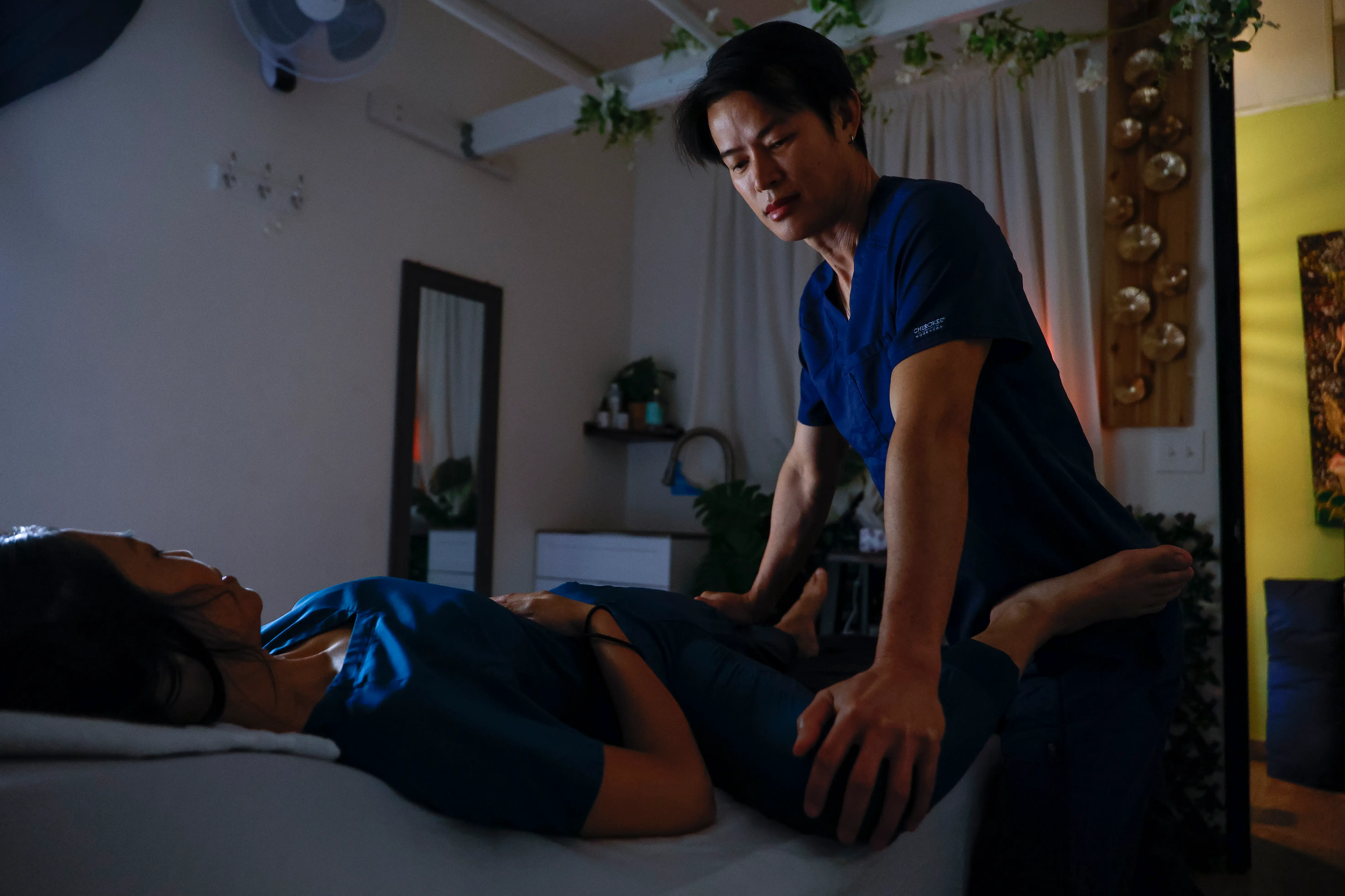 Thai Sports Massage demonstration at Thai Herb Massage